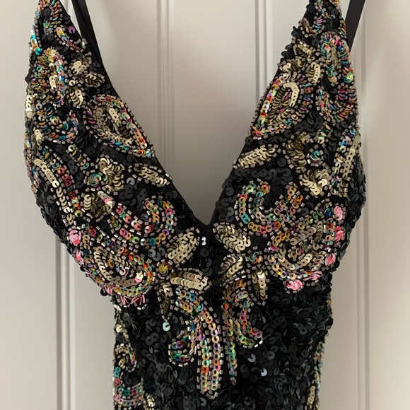 Primavera Couture Fringe Homecoming/Prom Dress - Picture 6 of 7